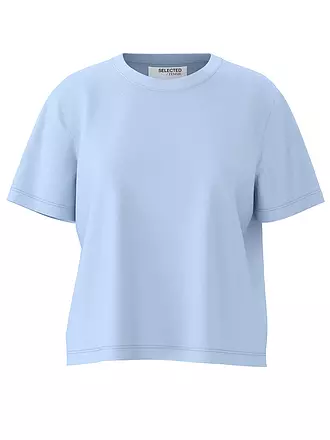 SELECTED FEMME | T-shirt coupe carrée SLFESSENTIAL | hellblau